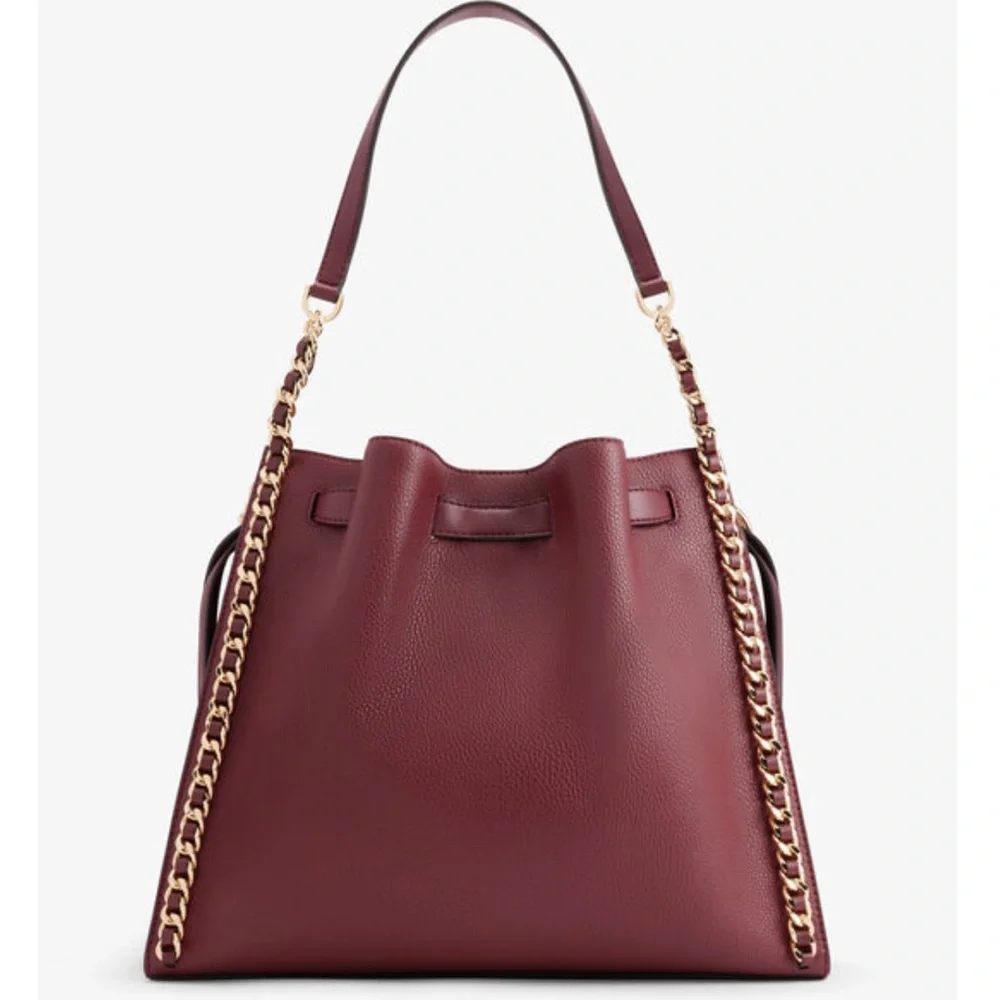 MICHAEL KORS
MINA LARGE BELTED CHAIN SHOULDER BAG DARK CHERRY COLOR - Picture 3 of 16